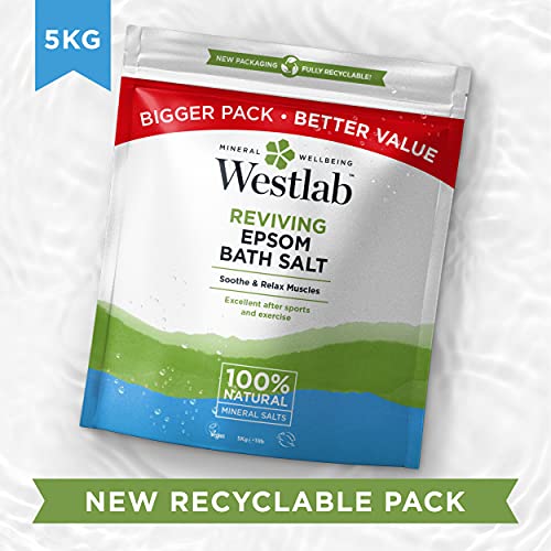 Westlab Reviving Epsom Salt 10kg Resealable Pouch 100 Natural