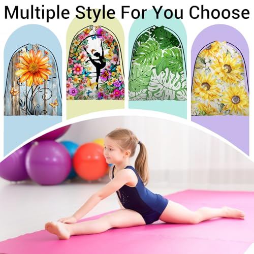 Image of Gym Silhouette Art Grip Bag for Gymnasts Outdoor Sports Small Gymnastic Drawstring Bag