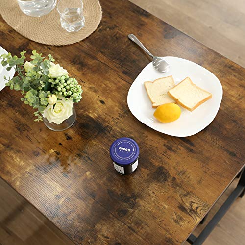 image for VASAGLE ALINRU Dining Table,Kitchen Table,Sturdy Steel Frame,47.2 x 29