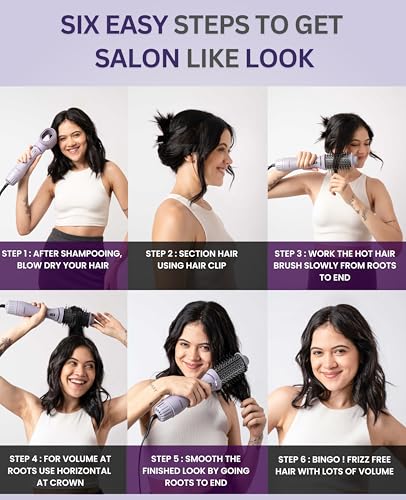 Image of Ownair Hot Air Brush for Hair with Dryer, 4 Heat & Speed Modes, Warm Air Styling, 1200 Watts, Hair Dryer for Women, Styling Brush with 360 Swivel Cord for Easy Styling