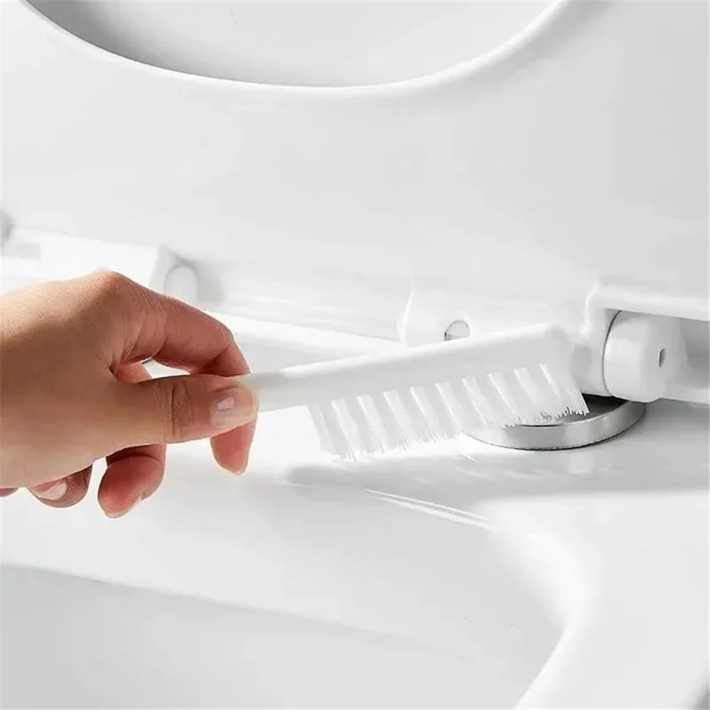 escobilla de baño con cabezal redondo Accesorios de herramientas diarias for el baño, con caja de soporte, cepillo de inodoro de silicona montado en la pared, juego de soporte de goma termoplástica fo