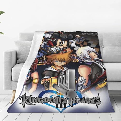 キングダムハーツ 毛布 ブランケット 大判 フリーサイズ 暖かい 軽量 ふわふわ 一人用 ソファ ベッド オフィス 膝掛け 洗える 秋冬40"x30"