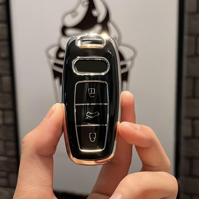 AEAUTO - For AUDIs Q8 RSQ8 A6 C8 S6 RS6 A7 S7 RS7 A3 8Y A8 D5 4N RS E-tron GT Q4 Q7 4M TPU Car Remote Key Case Cover Fob Shell (J)