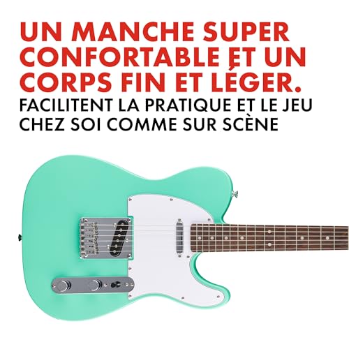 Squier by Fender Debut Telecaster Guitare Électrique Débutant, Vert – vue 3
