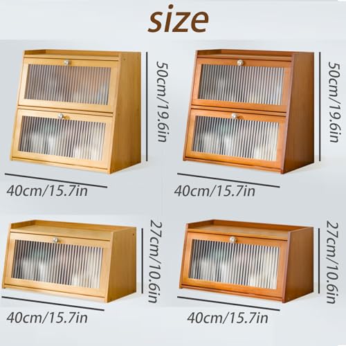 Caja de Pan de Madera y Contenedor de Utensilios para Encimera de Cocina 2