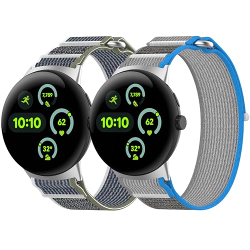 QHBAMD 2 Google Pixel Watch 3 41mm 45mm iCvoh ʋCX|[cXgbv Google Pixel 3/2/1p ߉\ȃX}[gEHb`oh jp (u[ƃO[+O[ƃO[A45mm