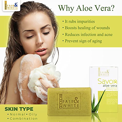 Fair And White Original Exfoliating Soap - Repairing & Nourishing, 200G / 7Oz With Aloe Vera #TOP2