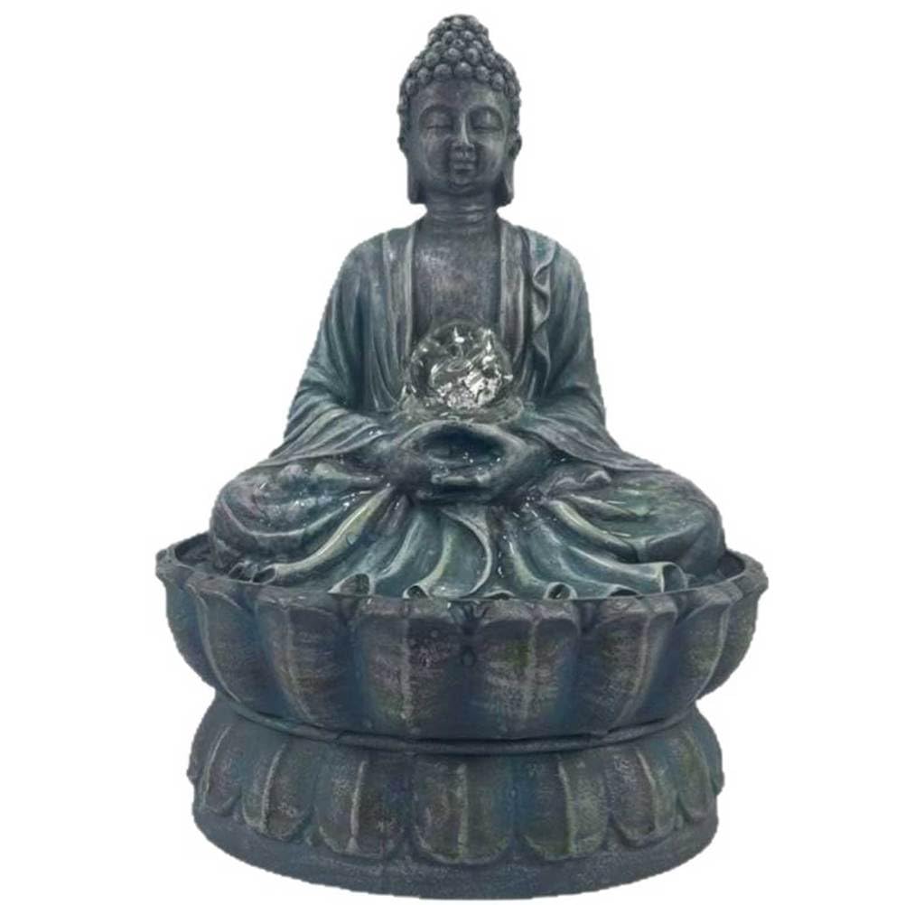 DECORN Tabletop Buddha Waterfall Fountain Indoor Outdoor Decoration