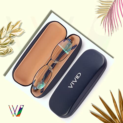 Image of VIVID Vision Unisex Adult Eyewear Specs Case Cover | Screw Driver | Free Cloth | Protect Eye Glasses | ABS | Plastic | Spectacles | Cases | AP - 435 | 3 IN 1 | Navy Blue