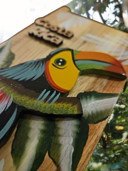 Tapanti store.Chorreador,Costa Rican handcrafted foldable wooden pour-over coffee maker.Includes a reusable cloth filter.Embedded Toucan wooden hand painted design.Light Cedar.Perfect for travel