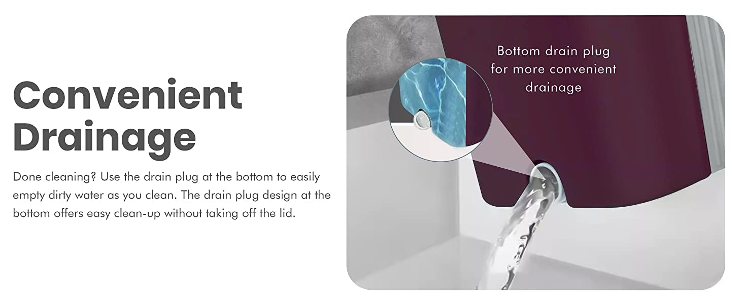 JAAMSO ROYALS Fuchsia Hands-Free Squeeze Microfiber Flat Spin Large Mop Cleaning System 360° Flexible Head (38 X 13 cm) Large Mops with 3 Microfiber Pads & Handle (46 cm X 28 cm X 135 cm)