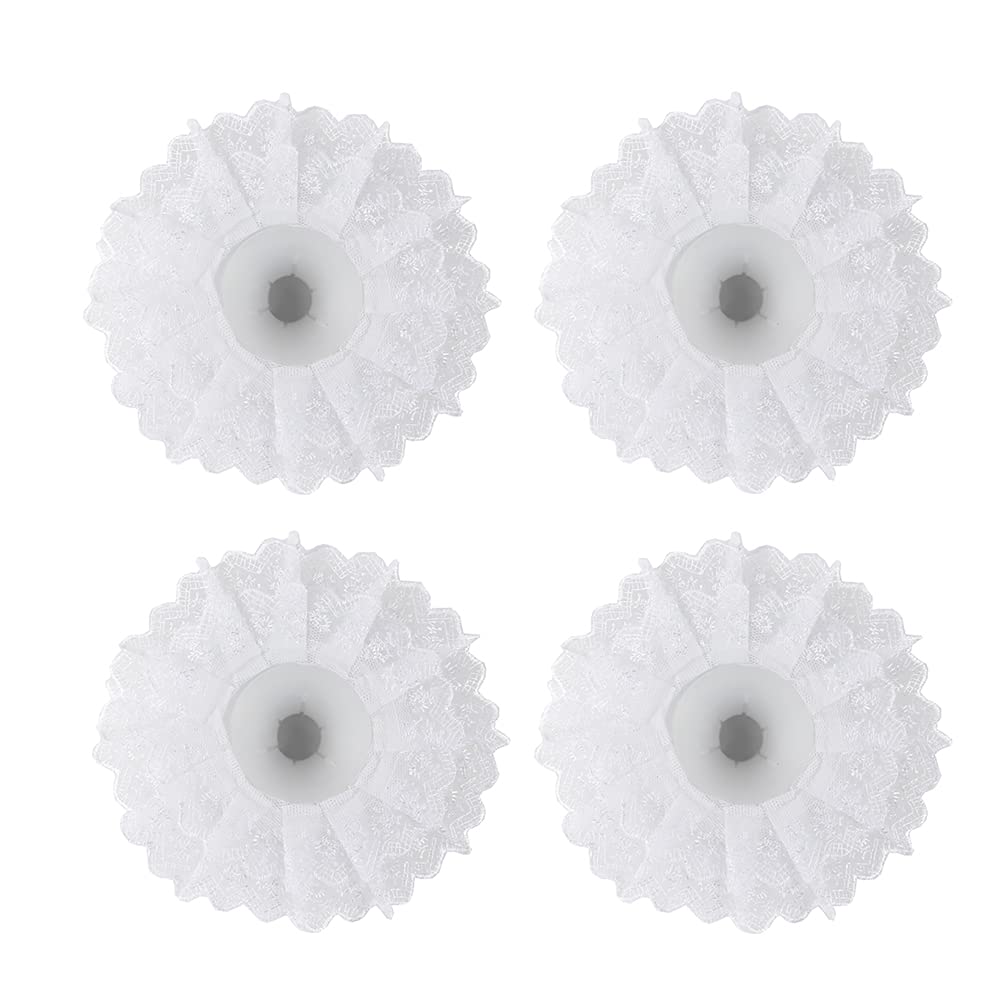 HugeDE 5 Pcs Lace Bouquet Collar Wedding Bridal Bouquet Collar Holder Flower Decoration Supplies