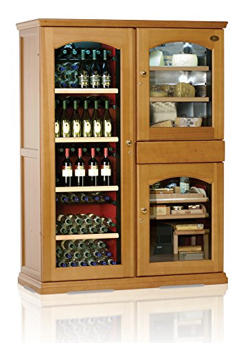 Ip Industrie - Cantina climatizzata legno massello 3 porte in vetro 3 celle con capienza complessiva 238 bottiglie