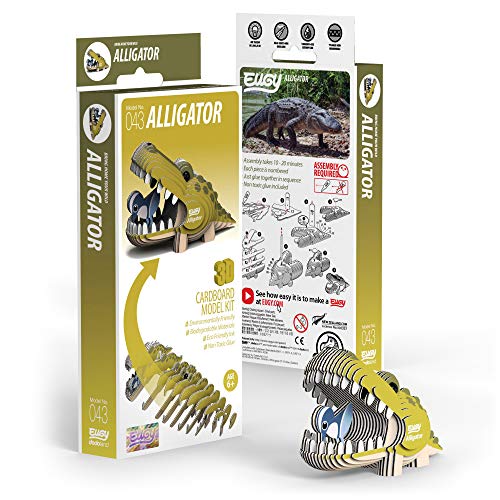 Eugy Alligator 3D Puzzle, 22 Piece Eco-Friendly Educational Learning Puzzles For Kids 6+ #TOP1