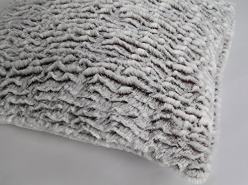 Quantum Interior XXL Kuschelkissen 3-D Kissen gefüllt Wave, Wellen-Optik Kunstfell Sofa-Wohnzimmer, Bett oder Schlafzimmer Dekoration(70x70 cm)