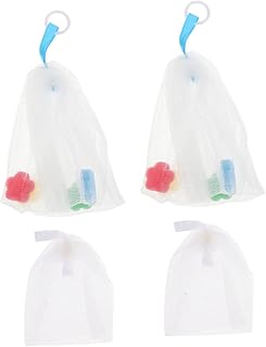 FRCOLOR 4 Pçs Limpador De Espuma Rede De Sabão Bolsa De Rede Bolsa De Sabão Líquido De Bucha Sabão Finalidade Sabão Bolha Redes De Limpeza Facial Bolsas De Malha De Bolha Portáteis