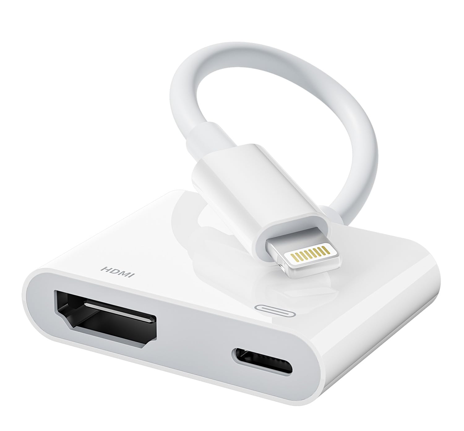 【正規 MFi認証】iPhone hdmi変換ケーブル ライトニング 純正 ミラーリング lightning hdmi 変換ケーブル 1080Pのハイビジョン 遅延なし 同期スクリーン Lightning-Digital AVアダプタ テレビに映す TV大画面 音声同期出力 簡単接続 日本語取扱説明書付き （ホワイト）