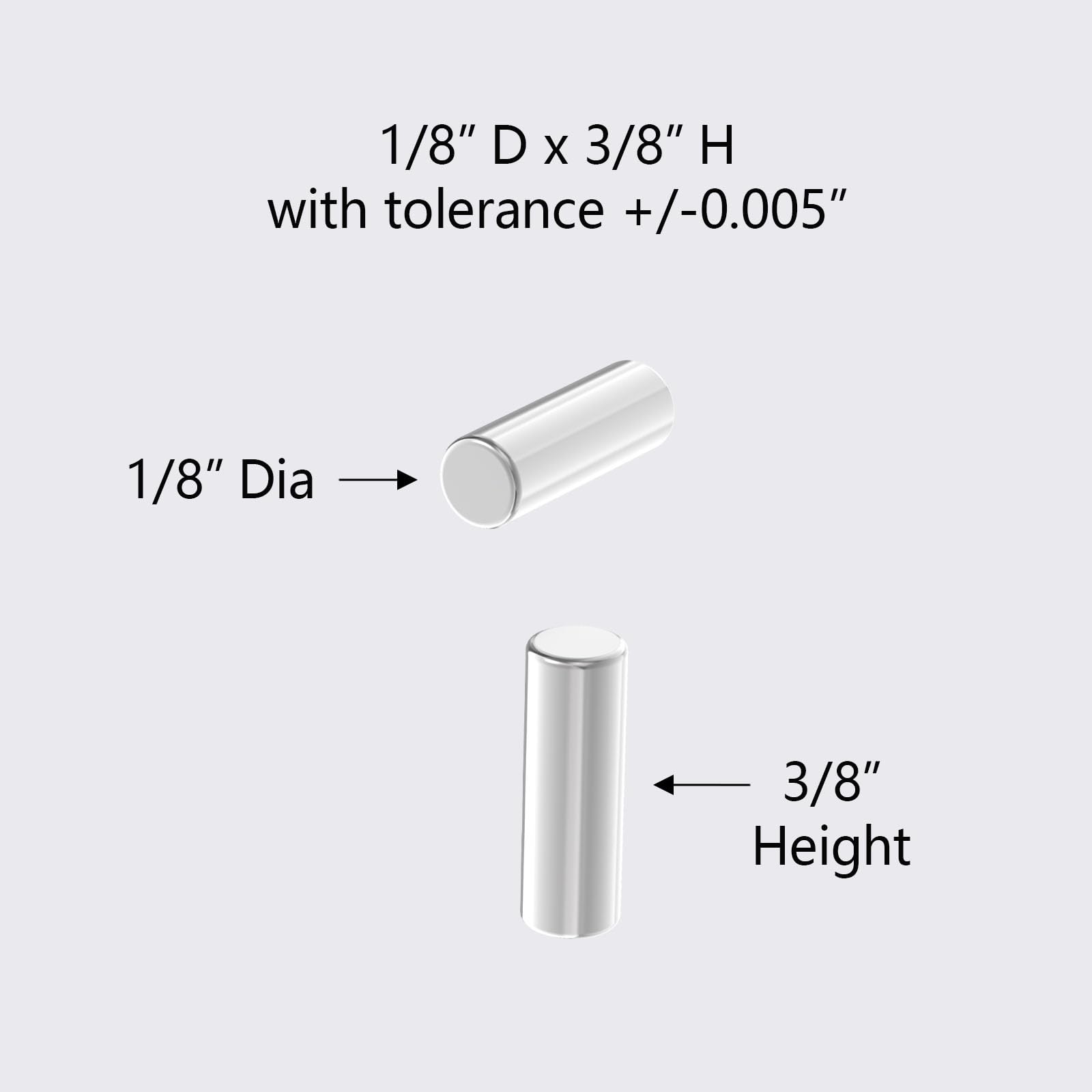 N52-1/8 D x 3/8" H - 100 Pack, Powerful Small Rare Earth Magnets, Strong Neodymium Cylindrical Magnets for Fridge, DIY, Building, Scientific, Craft, and Office Magnet,Map Magnet — Amazon image 2