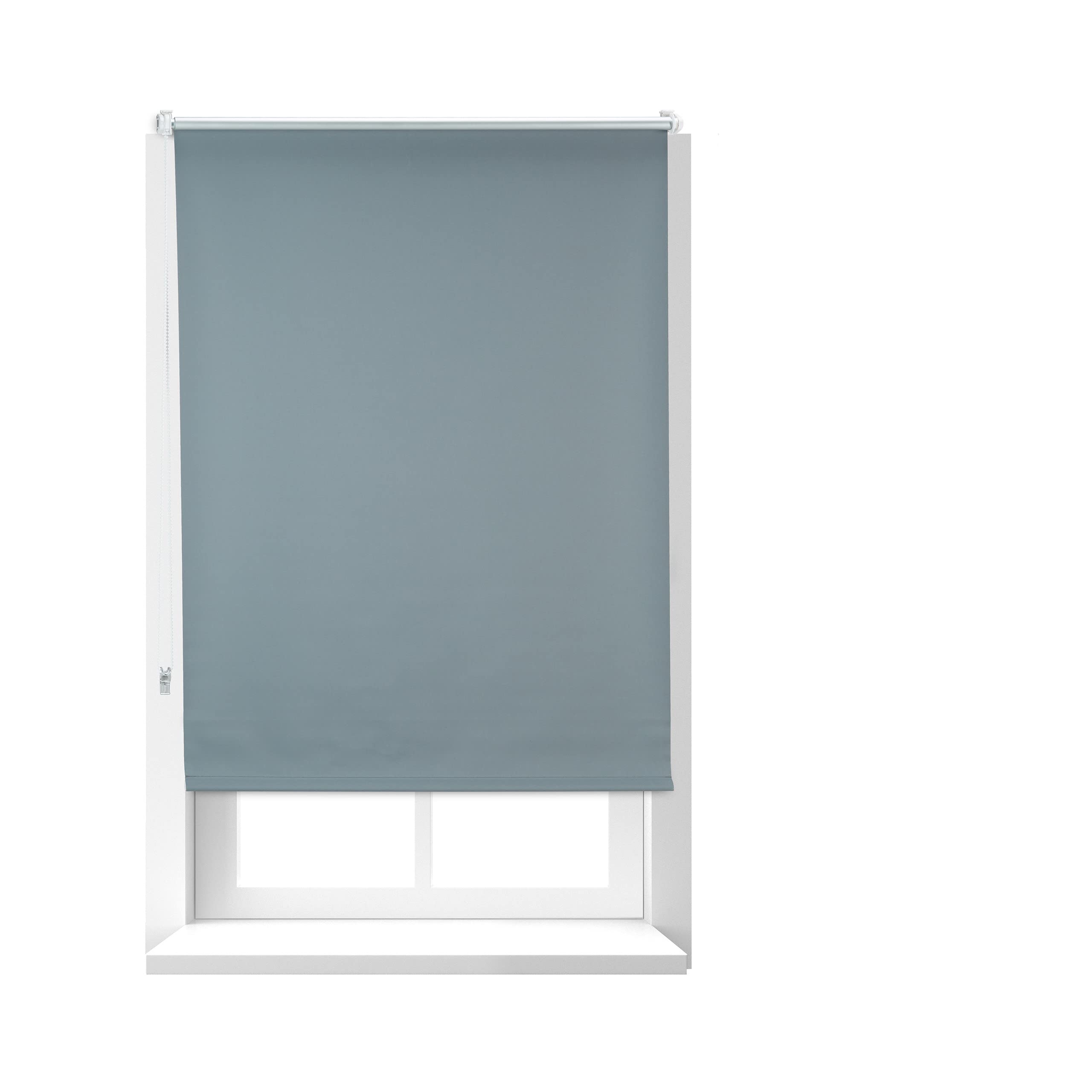 Relaxdays Set of 2 Darkening Blinds with Heat Protection, Thermal Roller, No Drilling, Side-Pull Roller, 80x160cm