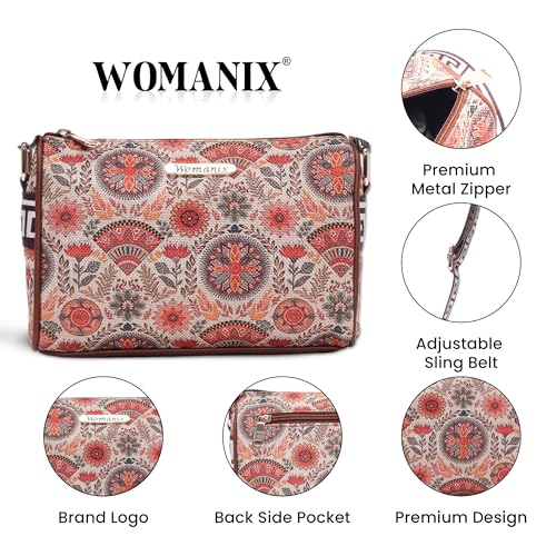 Image of Womanix Crossbody Sling Bag for daily use, shoulder sling Bag with Ajustable Strap, Small Trendy Sling Crossbody Bag, party sling, casual, travell