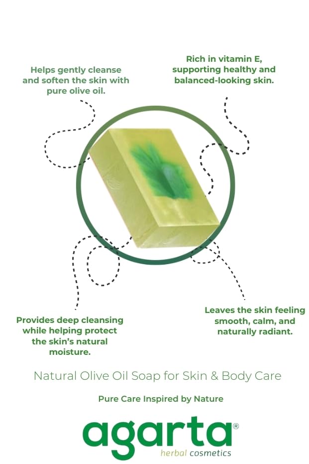 Handmade Olive Oil Soap Bar – Natural Botanical Cleansing Soap for Skin & Hair Care, Vegan Clean Formula – 5.29 oz - Image 3