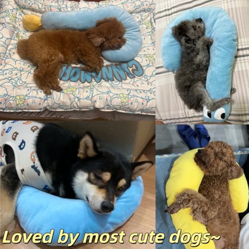 UIVXXUD Almofada fofa para cães e gatos, almofada universal de suporte de pescoço, macia e confortáv