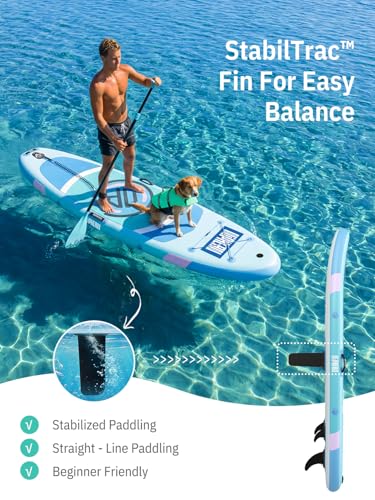 Image of Niphean 10' Inflatable Paddle Board, Ultra-Light SUP for Beginners | Versatile Yoga Paddle Board with Durable SUP Accessories, 400lbs Capacity, Stand Up Paddle Boards for Adults & Youth