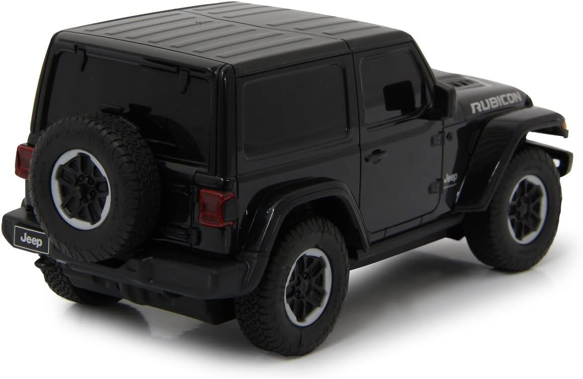 Jamara 405196 Jeep Wrangler JL 1:24 Black 27 MHz Officially Licensed, up to 1 Hour Drive at Approx. 7 km/h, Perfectly replicated Details, Workmanship