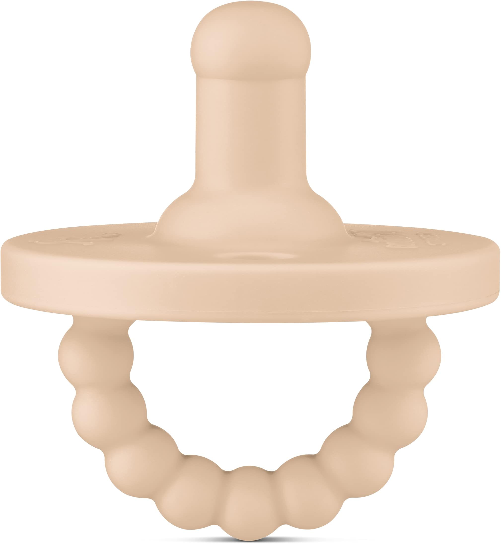 Ryan & Rose Cutie PAT Pacifier Teether (Stage 2, Tan)