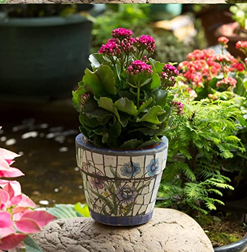 Pot de fleur classique en céramique rétro pour décor de cour et intérieur