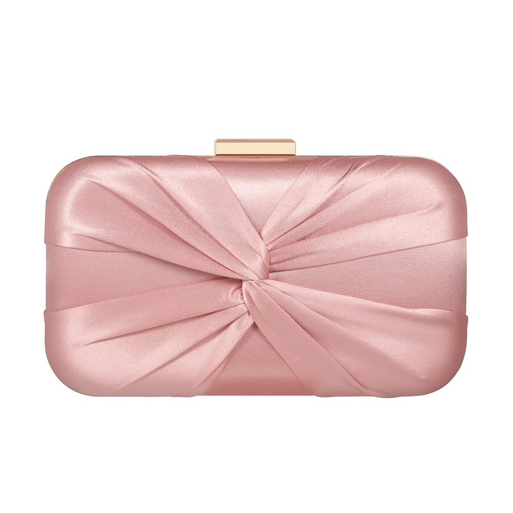 Mulian LilYPleated Satin Clutch Purse For Women Wedding Bridal Clutch Bag Prom Party Clutch