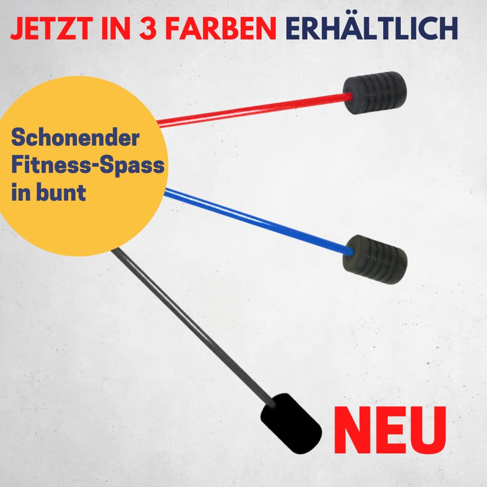 Best Sporting Schwingstab Fitness Set in 3 Farben I Swingstick für Ganzkörpertraining I Gymnastikstab mit Anleitung für 16 Übungen I Fitnessgeräte für zuhause I Elastic Fitness Bar
