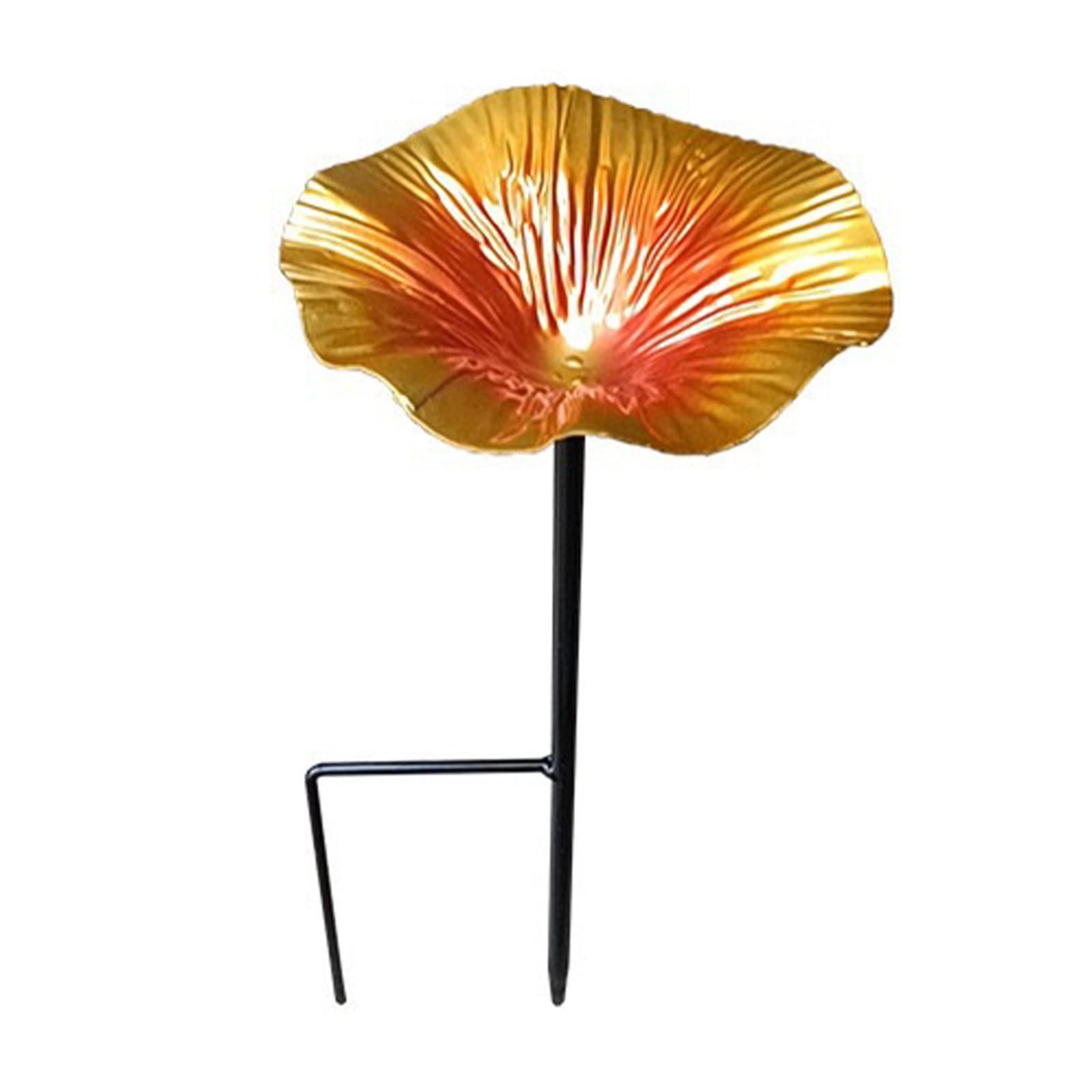 VKCMNWE Metal Flower Garden Stakes Bird Bath, Metal Bird Bath Stake, Bee Butterfly Watering Station, Pollinator Hummingbird Bowl Outdoor Decor for Flower Garden Lawns Yard