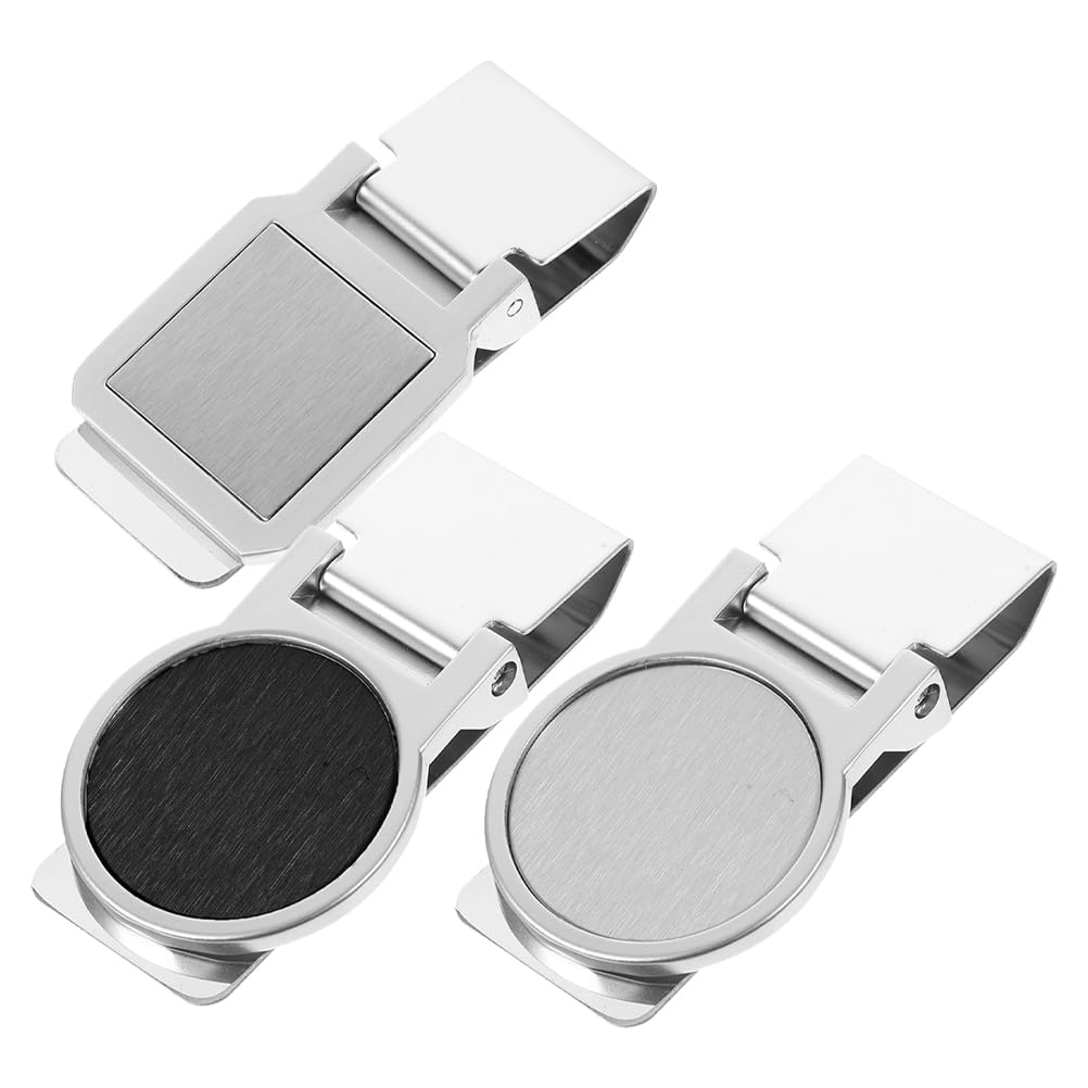 LIFKOME 3pcs Stainless Steel Money Clip Portable Metal Note Clamps for Cash Cards Checks Lightweight Small Clips for Office Use Present for Men Women