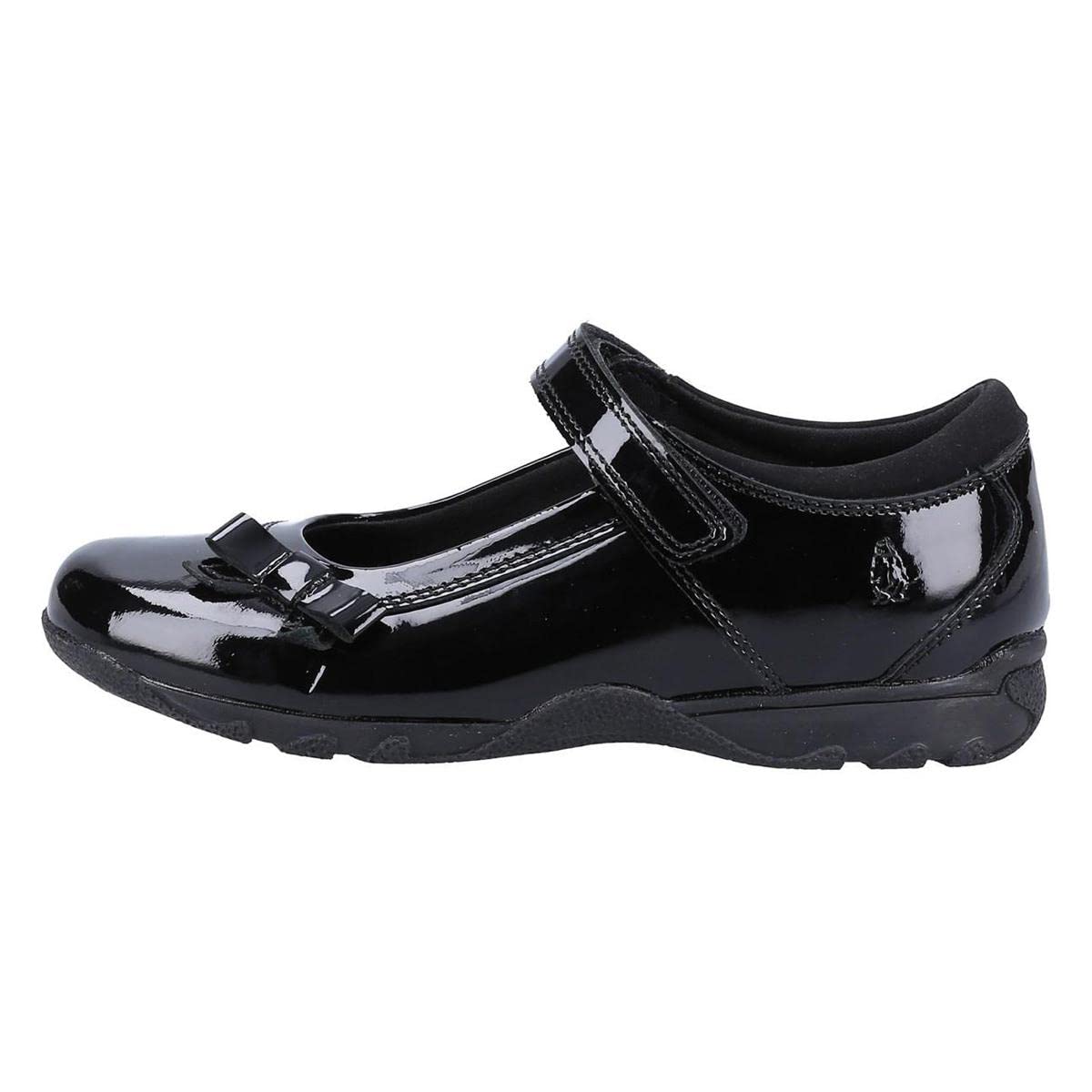 Hush Puppies Girls Carrie Junior School Uniform Shoe, Black, 10 UK Child