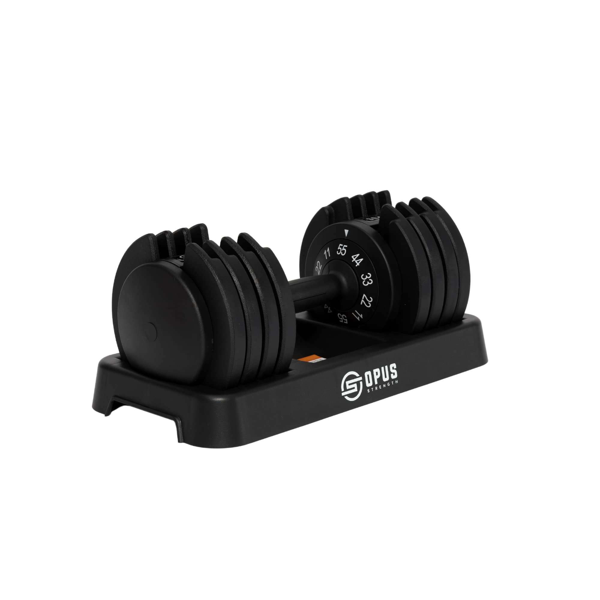 Opus Strength Adjustable Dumbbell, 55lb Single Dumbbell for Men and Women, Sleek and Compact Design, Perfect for Home Gym Exercises