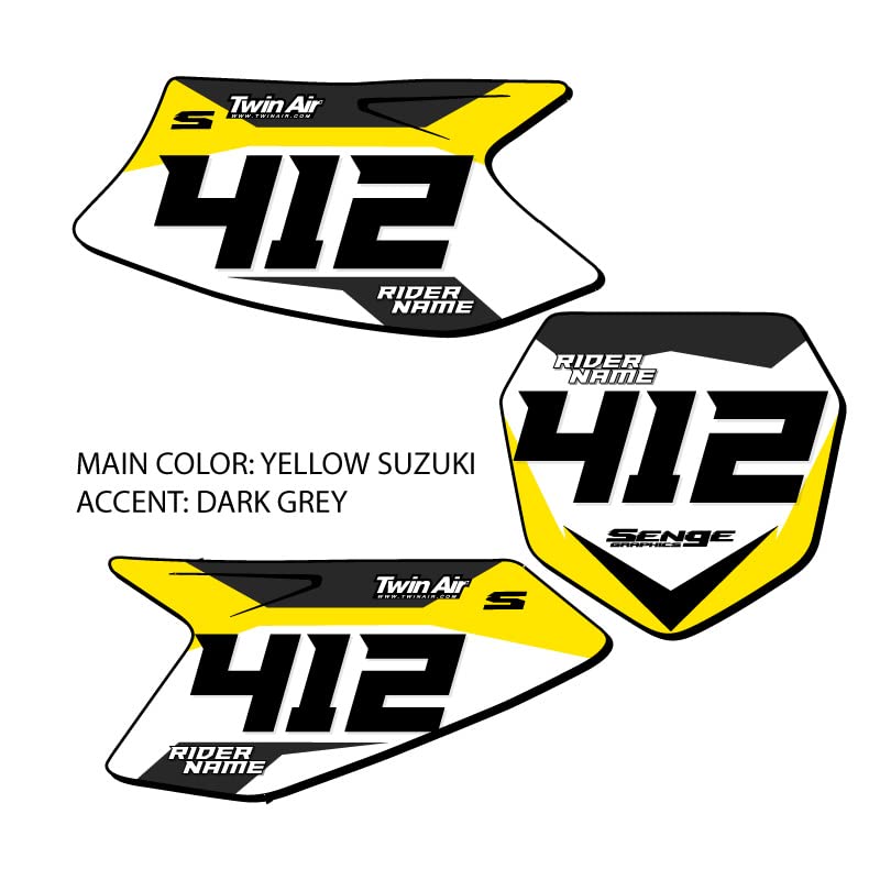 Amazon.com: All Years DRZ 50|70 SG63 Custom MX Number Plates Senge
