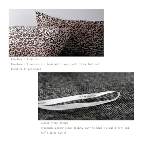 Funda nórdica suave de leopardo para decorar dormitorios modernos 4