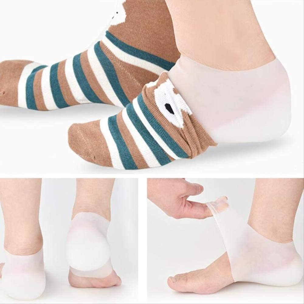 1 par de plantillas de gel. Plantilla interior invisible. Conjunto de talón de silicona. Cojín suave para los pies. Almohadilla de altura interior. Almohadilla de talón unisex. Plantilla de calcetín
