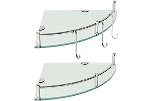 HouseMila Glass Shower Shelves: Space-Saving Corner Storage for Your Shower Essentials