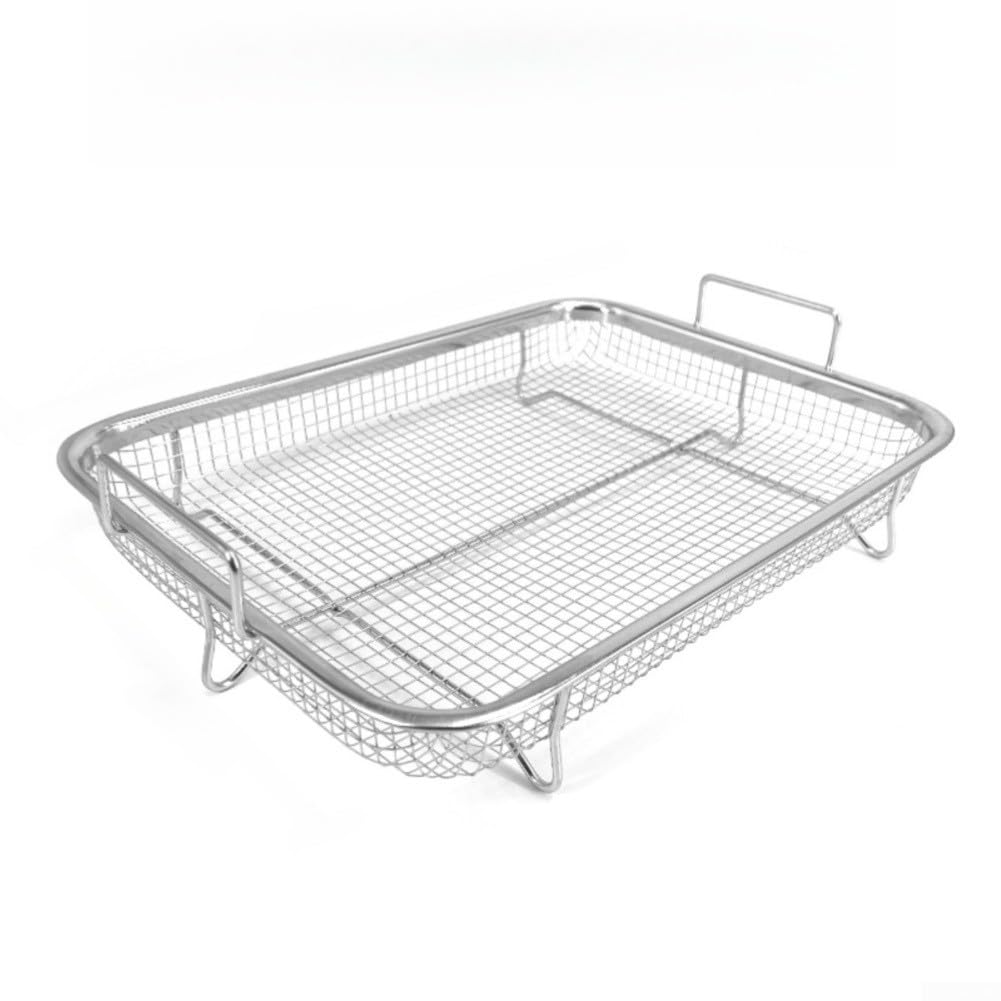 Cesta Barbacoa Espaciosa Prevente Caída Alimentos(Small Basket Silvery)