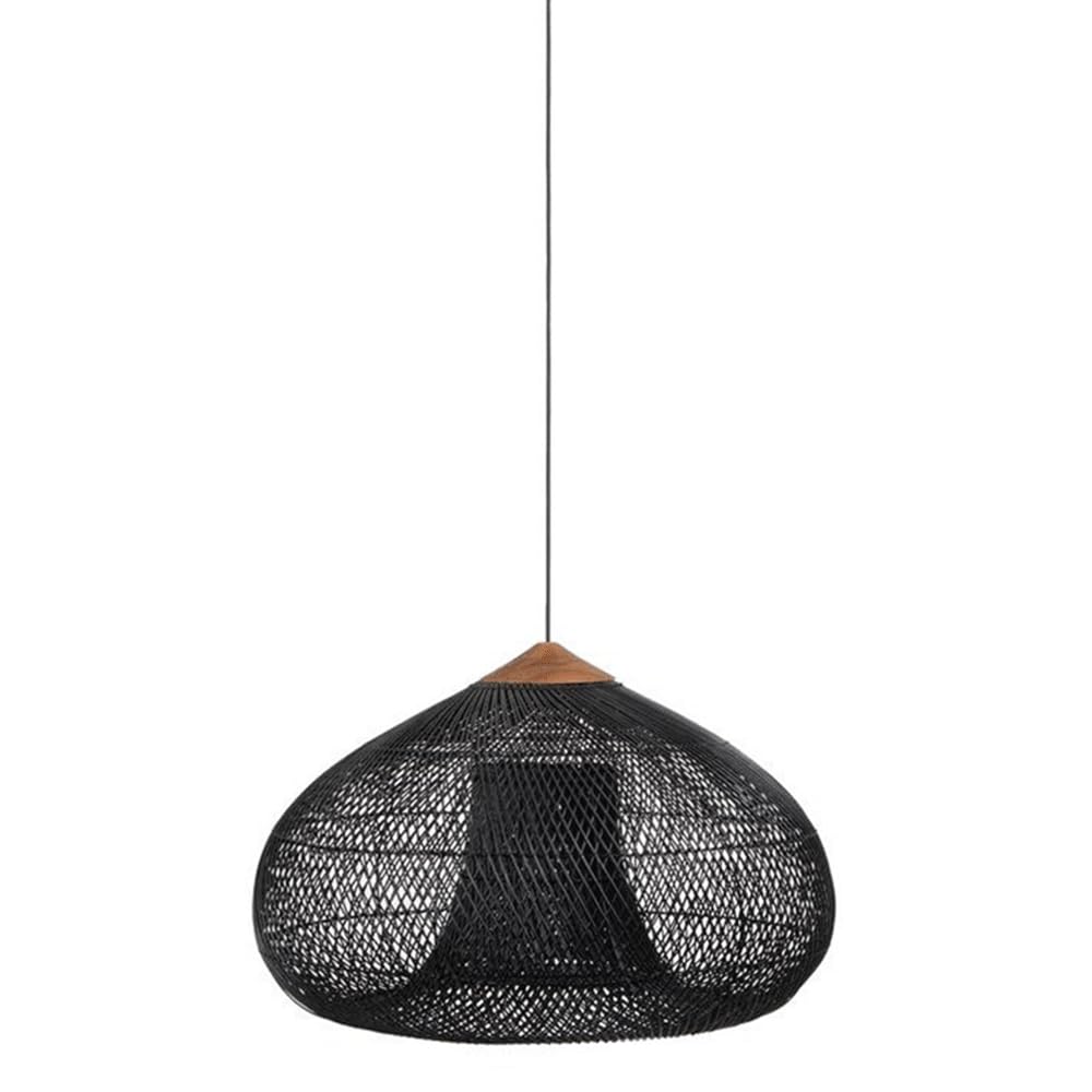 CJSLXGBL Rattan Chandelier Light Fixture, Boho Chandeliers Hand Woven Pendant Light, Chandeliers Dome Lampshade For Dining Room Kitchen Island Bedroom Foyer Hallway