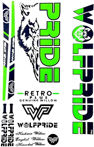 Image of Retro Plus Green Cricet Bat Sticker