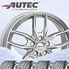 4 complete winterwielen Bavaris 8×18 ET 30 5×112 briljant zilver met 225/45 R18 95V Continental WinterContact TS 870 P…
