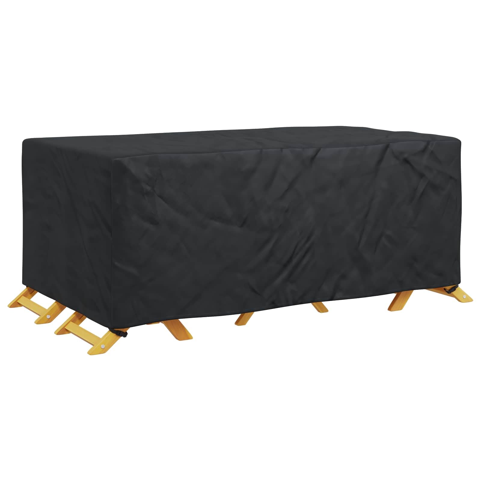 vidaXL Furniture Cover Plain Black 240 x 140 x 90 cm 210D, Garden and Terrace Cover, Modern, Waterproof Materials, Weather-Resistant Furniture Protection, Durable Outdoor Shield — image 1