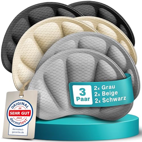 EDELFELD [Das Original] - Unsichtbare Fersenpolster gegen Rutschen & Blasen [3 Paar] -DERMATEST SEHR...