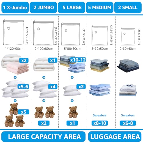 Bolsas de vacio para ropa BoxLegend de 15 piezas para mudanzas y guardado 6