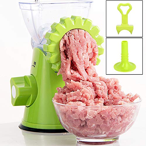 Manuelle Fleischwolf, Handkurbel Wurst Maker Hochleistungs-Edelstahlklingen Wurstfüller mit Leistungsstarker Saugbasis Küchenhelfer für