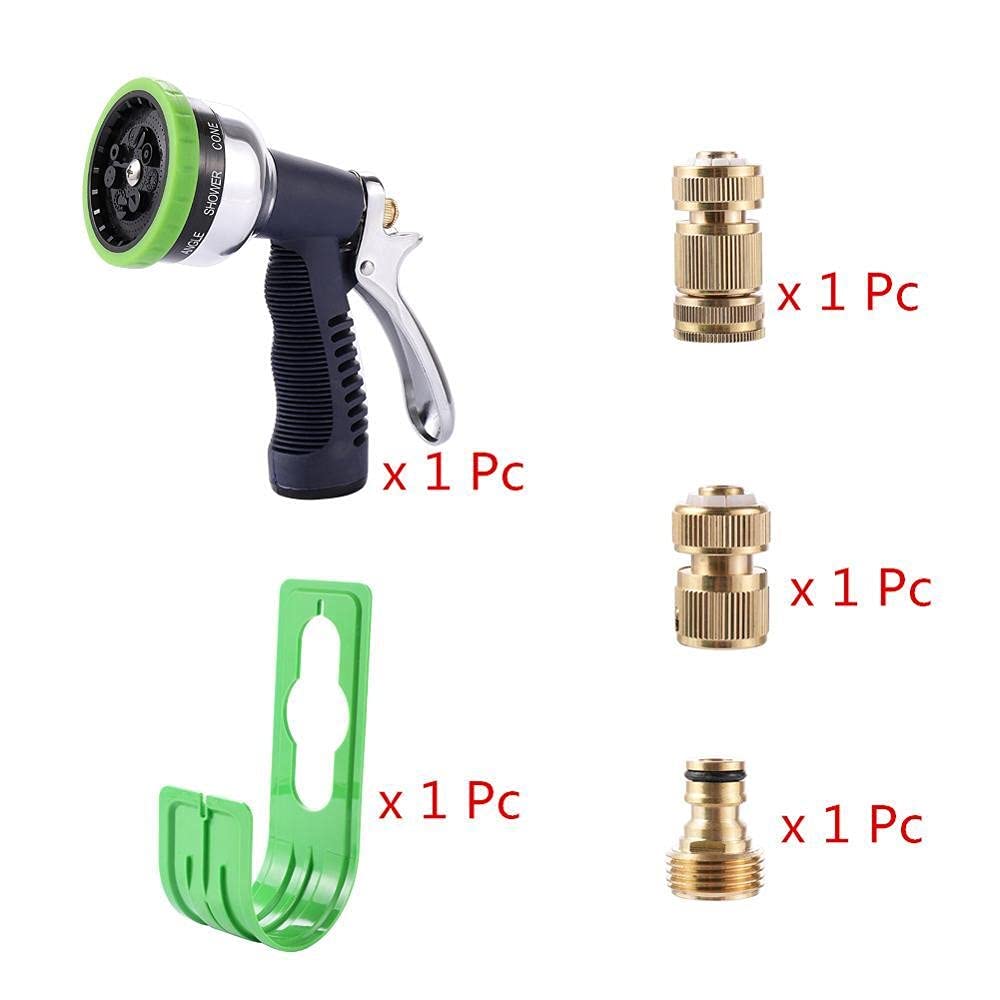 Adaptador de Conector de Manguera para Jardín,A Deua Portátil Ajustable de 9 Patrones,A Deua de Alta Presión con Conector Rápido, Pulverizador Deua para Jardín, Lavado de Coches Domésticos