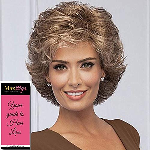 Fortune Wig Color G17+ Vanilla Mist - Gabor Wigs 4.25" Short Collar Length Cut Loose Wavy Layers Synthetic Fiber Capless Average Cap Curly Bundle MaxWigs Hairloss Booklet